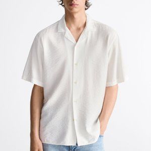 ZARA Viscose blend Structured Shirt Mens small